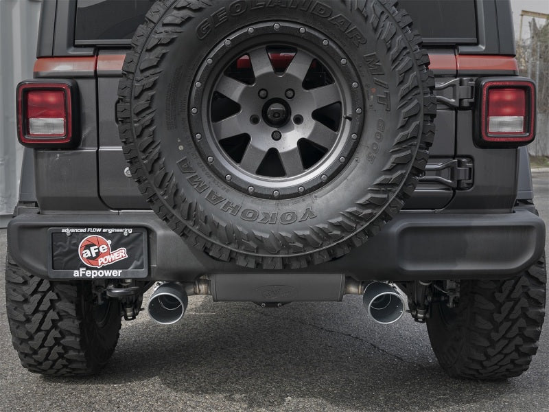 AFE 49-48067-B Series 2.5in 409 SS Axle-Back Exhaust w/ Black Tips 2018+ fits J