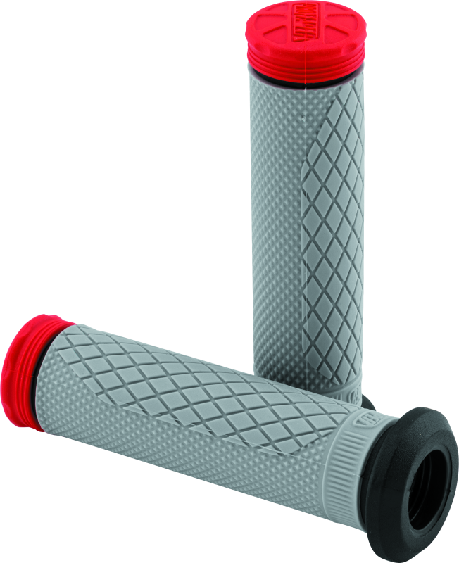 ProTaper 24878 Tri Density Full Diamond ATV Grips - Red