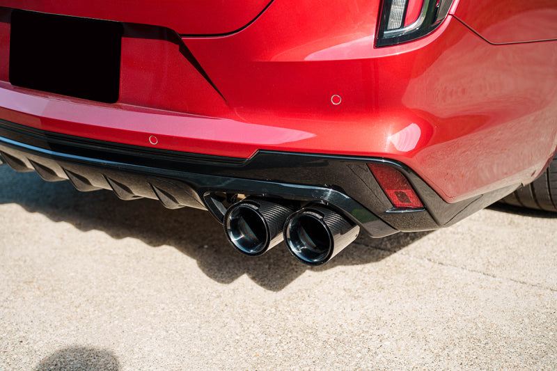 CORSA Performance 21317CFBLK Corsa 22-25 fits Cadillac CT4 V Blackwing 3in Active Valve Cat-Back - 4.5in Carbon Fiber Black Tip
