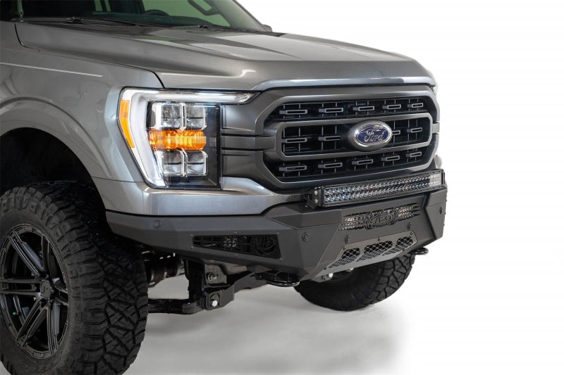 Addictive Desert Designs F197431040103 2021 fits Ford F-150 HoneyBadger Front Bumper w/ Top Hoop