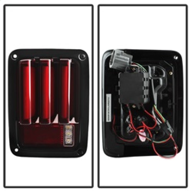 Spyder 5084798 fits Jeep 07-16 Wrangler Version 2 Light Bar LED Tail Lights - R