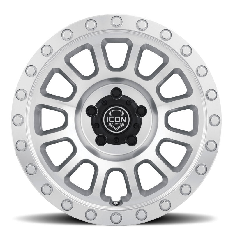 ICON 8017855557SM Hulse 17 X 8.5 5 X 150 25mm Offset 5.75in BS Silver Machined