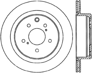 Stoptech 127.42047R Power Slot 6/89-96 fits Nissan 300ZX Slotted & Drilled Right Rear Rotor