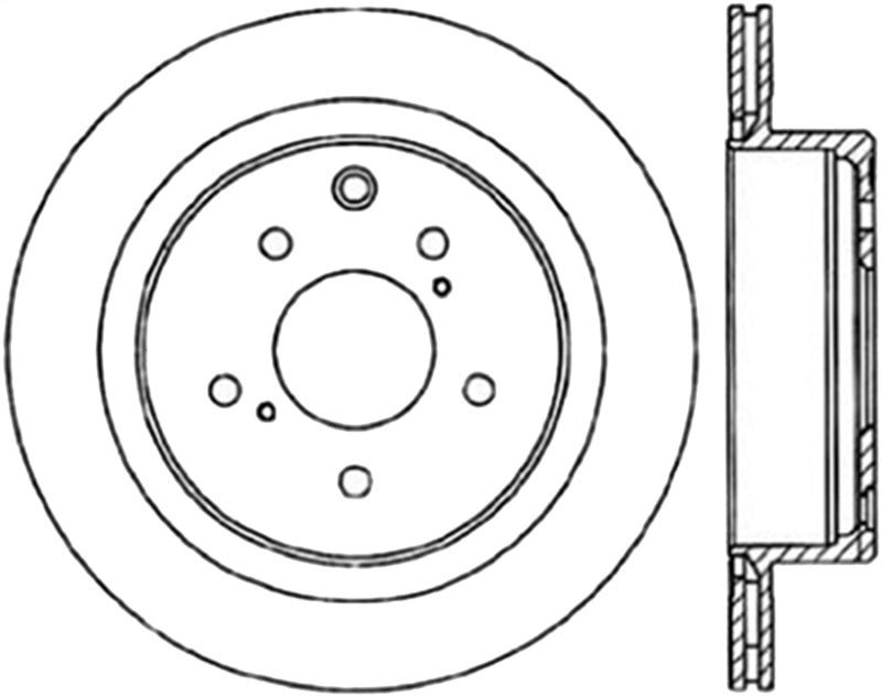 Stoptech 127.42047L Power Slot 6/89-96 fits Nissan 300ZX Slotted & Drilled Left Rear Rotor