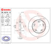 Brembo OE 08.N276.10 2015 fits Nissan Leaf/ Nissan Rogue Front UV Coated Rotor