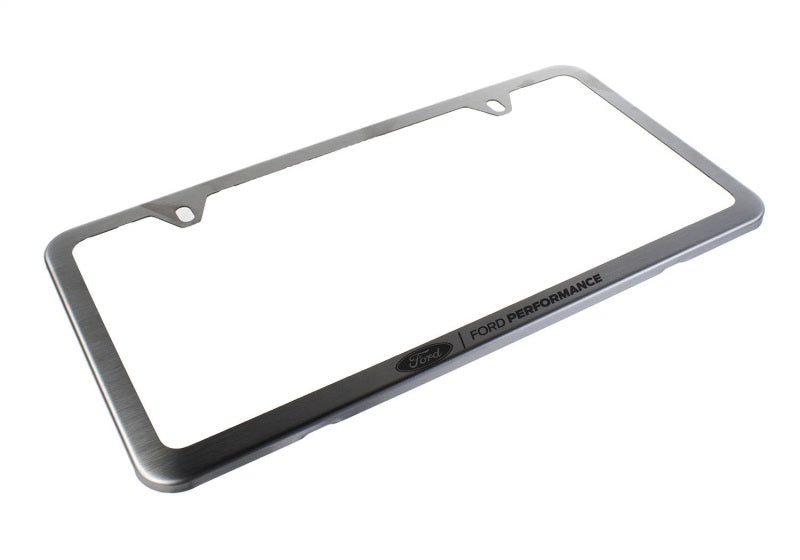 fits Ford Racing M-1828-SSC Slim License Plate Frame - Brushed Stainless Steel