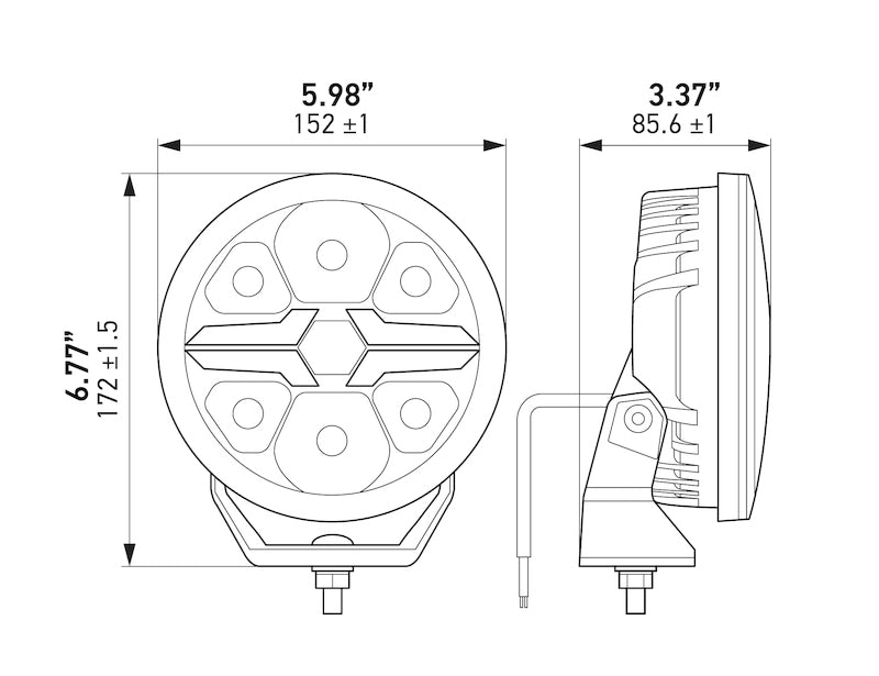 Hella LA358228801 Blade 6in LED Driving Lamp - (Set of 2)