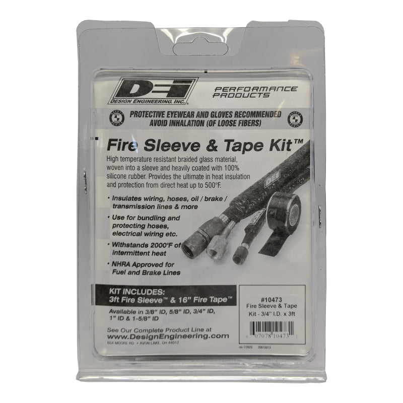 DEI 10473 Fire Sleeve and Tape Kit 3/4in I.D. x 3ft