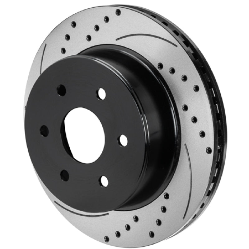Wilwood 160-16195-BK Rotor-2.22in Offset-SRP-BLK-Drill-LH - 6 Lug