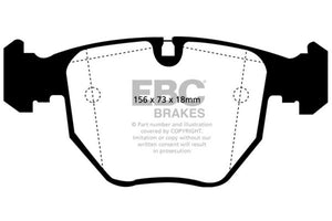 EBC DP21036 01-03 fits BMW 530i 3.0 (E39) Greenstuff Front Brake Pads