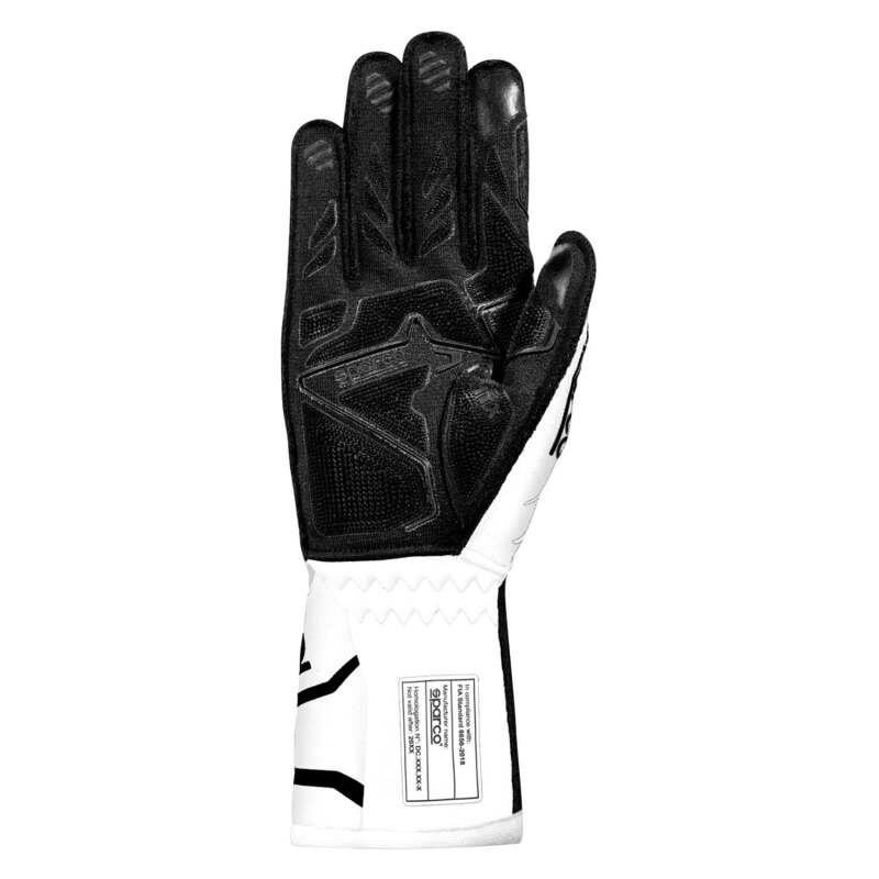 SPARCO BRG0001B0W08013 Glove Tide Wht/Blk 13