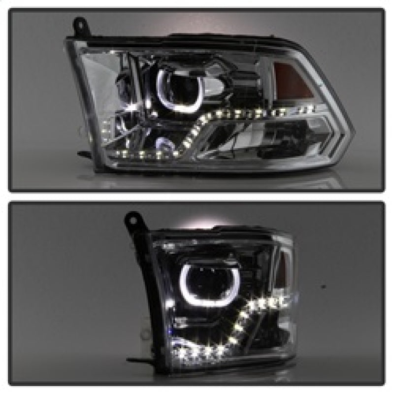 xTune 9036743 fits Dodge Ram 2009-2014 Halo LED Projector Headlights - Chrome P