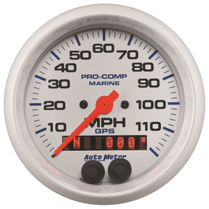 AutoMeter 200637 Autometer Gauge GPS Speedometer 3-3/8in 120 MPH Marine White Gauge