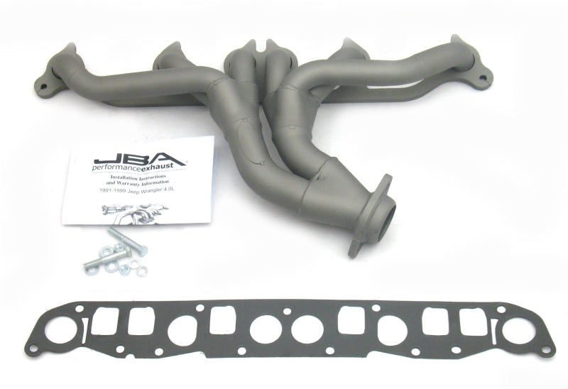 JBA 1526SJT fits Jeep 91-99 4.0L 1-1/2in Primary Ti Ctd Cat4Ward Header