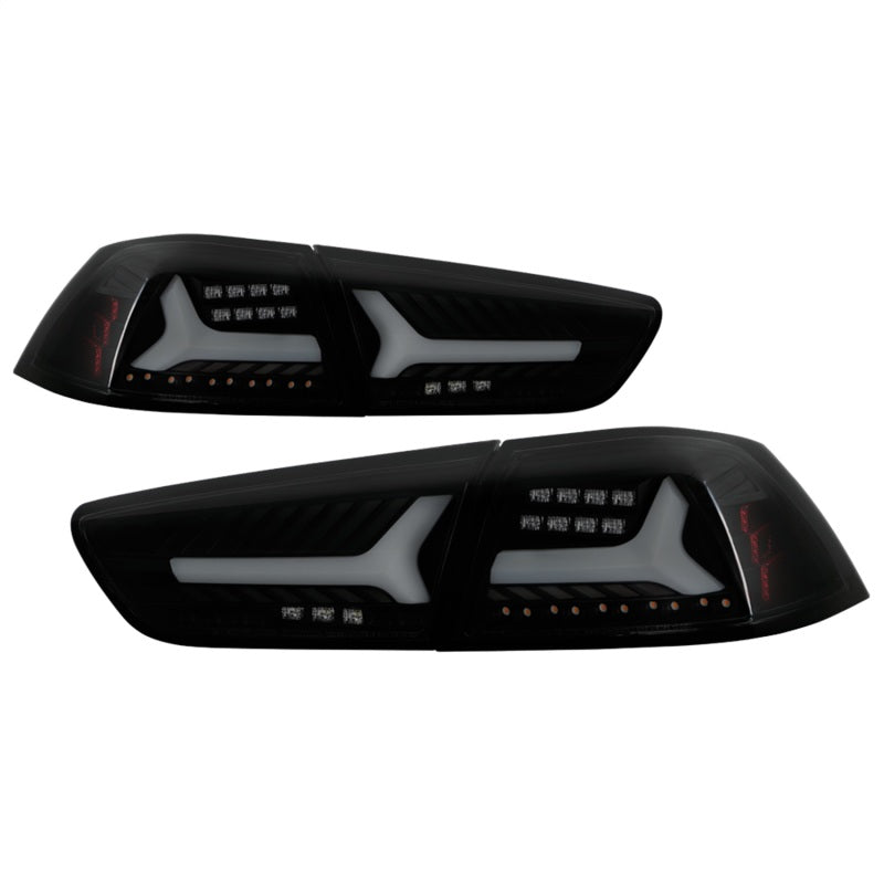 Spyder 5088147 fits Mitsubishi 08-14 Lancer/Evolution X V2 LED Tail Lights - Bl