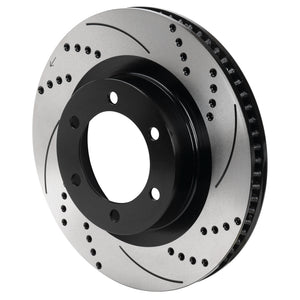 Wilwood 6x5.5 SRP Drilled & Slotted Black Electro Coat Rotor LH