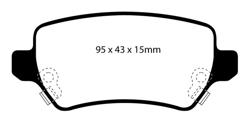 EBC DP21447 fits Saturn 08-09 Astra 1.8 Greenstuff Rear Brake Pads