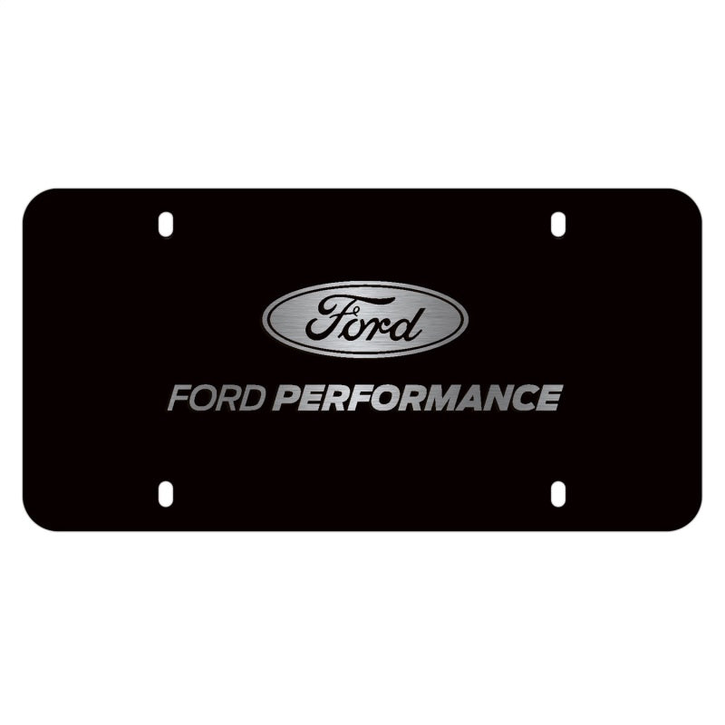 fits Ford Racing M-1828-LB Black Stainless Steel Marque Plate