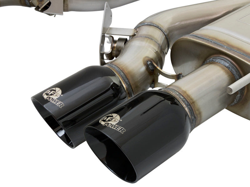AFE 49-34078-B rce XP 3in 304SS Cat Back Exhaust s/ Black Tips 16-17 fits Cadil