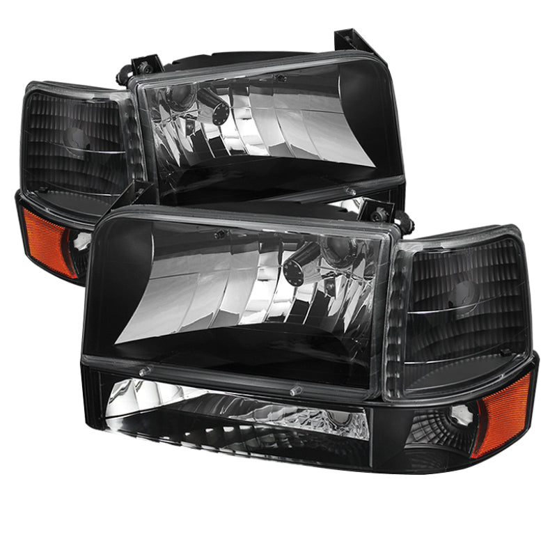 5073136 Xtune fits Ford 92-96 F150/fits Bronco Headlights w/Corner Bumper 6pcs
