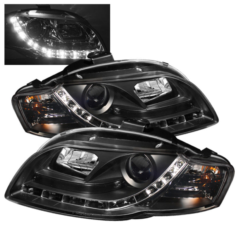 Spyder 5008572 fits Audi 06-08 A4 Projector Headlights Halogen Model Only - DRL