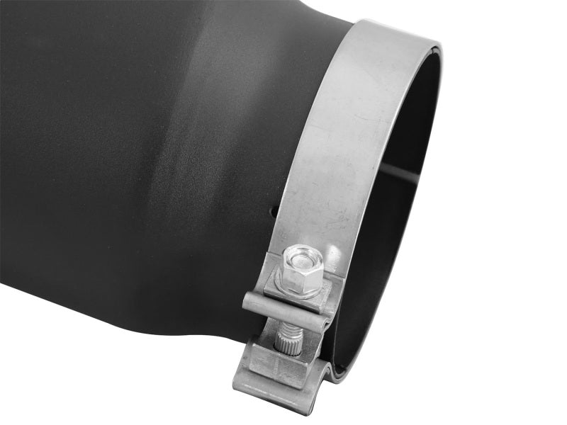 AFE 49T50601-B12  Exhaust Tip Bolt On Black 5in Inlet x 6in Outlet x 12in Long