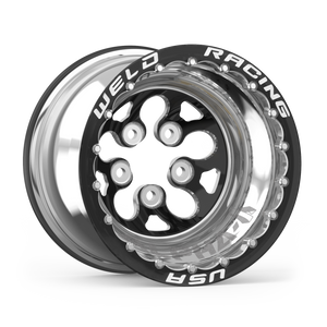 Weld 83B-512208MB Alpha-1 15x12 / 5x4.5 BP / 4in. BS Black Wheel - Black Doub