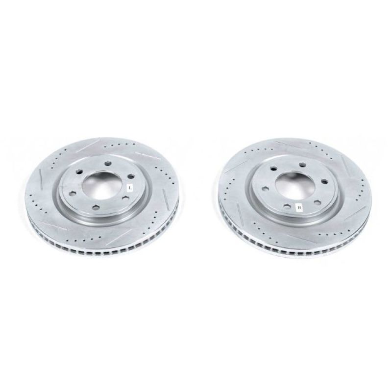 PowerStop fits Infiniti 11-13 QX56 Front Evolution Drilled & Slotted Rotors -