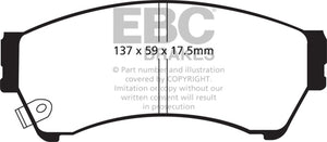 EBC DP31765C 06-09 fits Ford Fusion 2.3 Redstuff Front Brake Pads