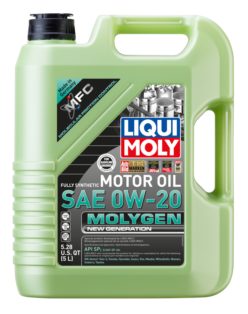 LIQUI MOLY 20438 5L Molygen New Generation Motor Oil SAE 0W20