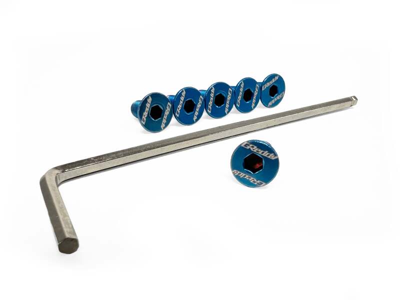 GReddy 16500104 Steering Wheel Bolts - Burnt-Titanium Blue (Set of 6)
