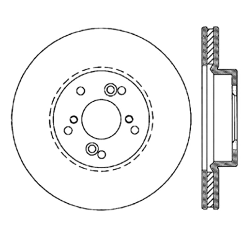 Stoptech 127.40046R Nissan 370Z / 01-03 Acura CL / 06 EL / 04-09 TSX / 03-07 Honda Accord Coupe M/T / 05-08 Se