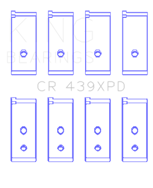 King CR439XPD fits Honda B-Series Dowel (Size STD) Performance Rod Bearing Set