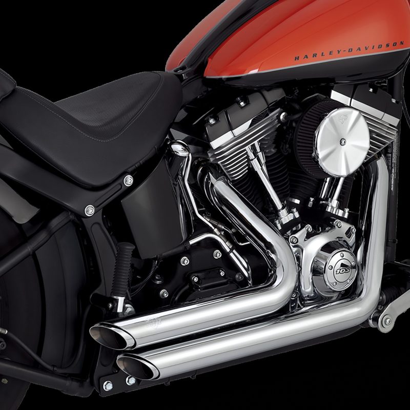 Vance 17325 & Hines 12-17 Harley Davidson Softail Shortshots Staggered PCX Full System Exhaust