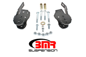 BMR CAB005H S197 fits Mustang Bolt-On Control Arm Relocation Brackets - Black H