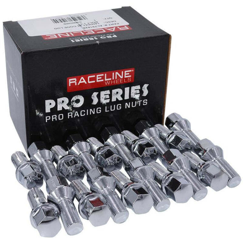 Raceline L791821NV 12x1.25 1.1in Chrome Lug Bolts (Set of 20)