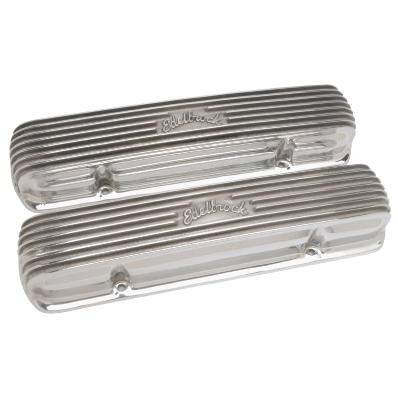 Edelbrock 4130 Valve Cover Classic Series fits Pontiac 1962-1979 301-455 CI V8 Polshed