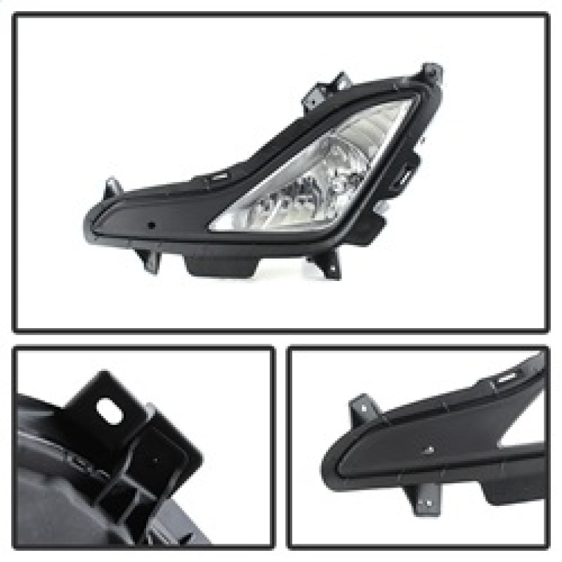 Spyder 5080462 fits Hyundai Elantra 2014+ OEM Style Fog Lights W/Switch Clear F