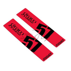 Gram Lights WC57SSTKR 57DR/57CR Spoke Sticker Red (2 PCS)