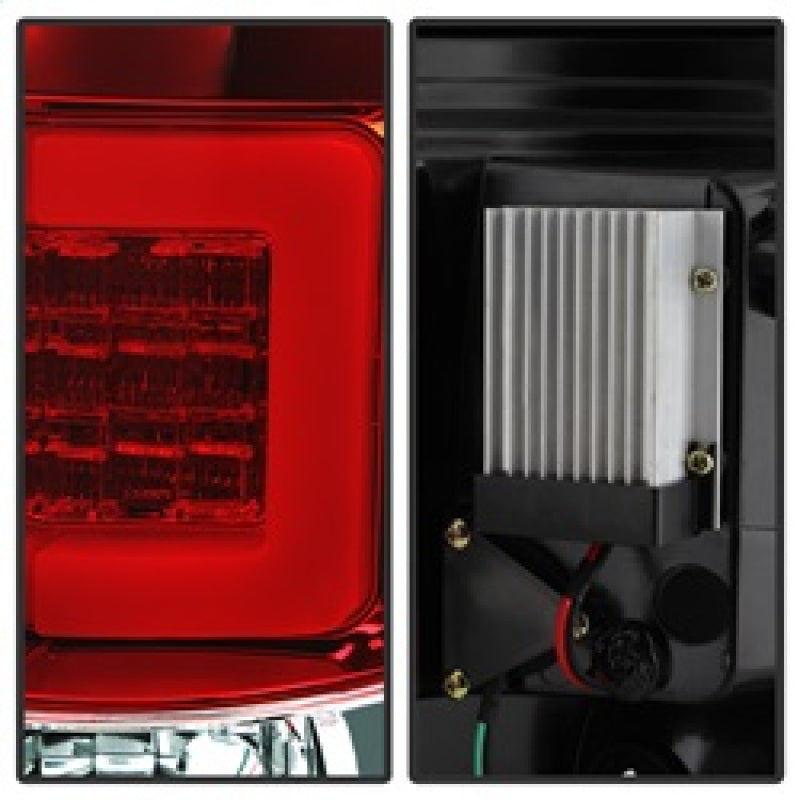 Spyder 5084224 fits Ford 09-14 F150 V2 Light Bar LED Tail Lights - Red Clear (A