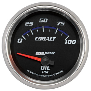 AutoMeter 7927 Autometer Cobalt 66.7mm 0-100 PSI Oil Pressure Gauge