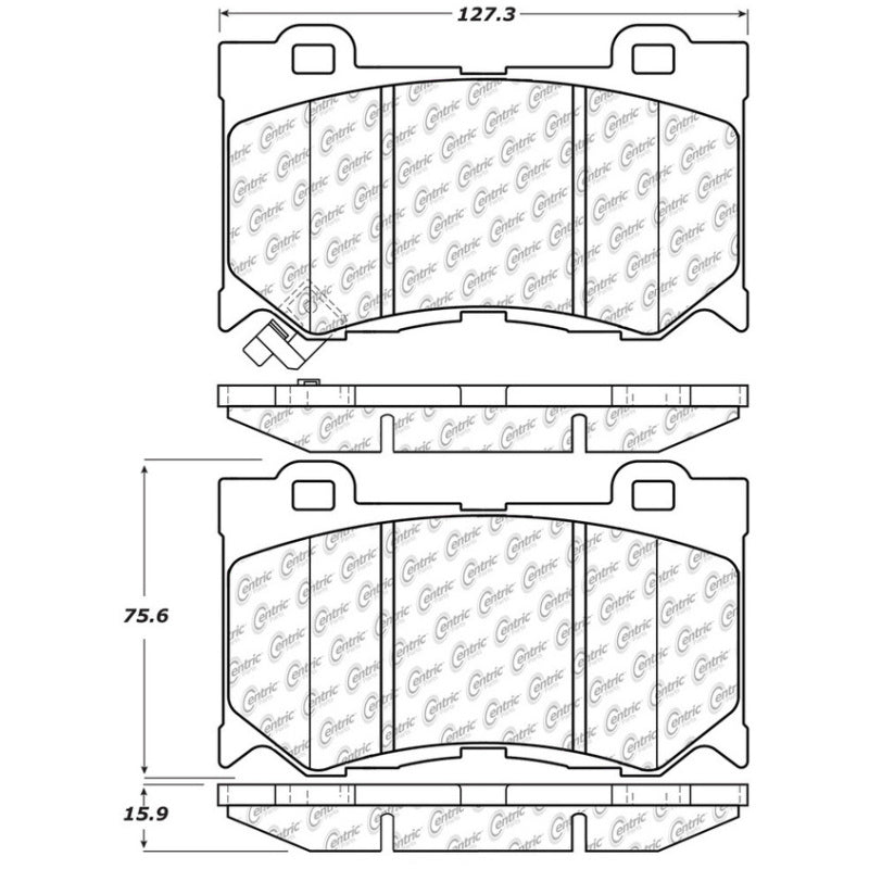 Stoptech 308.1346 Street Touring 09-13 Infiniti FX35/FX37/FX45/FX50/08-13 G37 Front Brake Pads