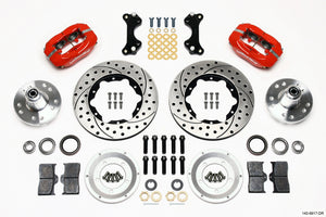 Wilwood 140-9917-DR fits Forged Dynalite Front Kit 11.00in Drilled-Red WWE ProS