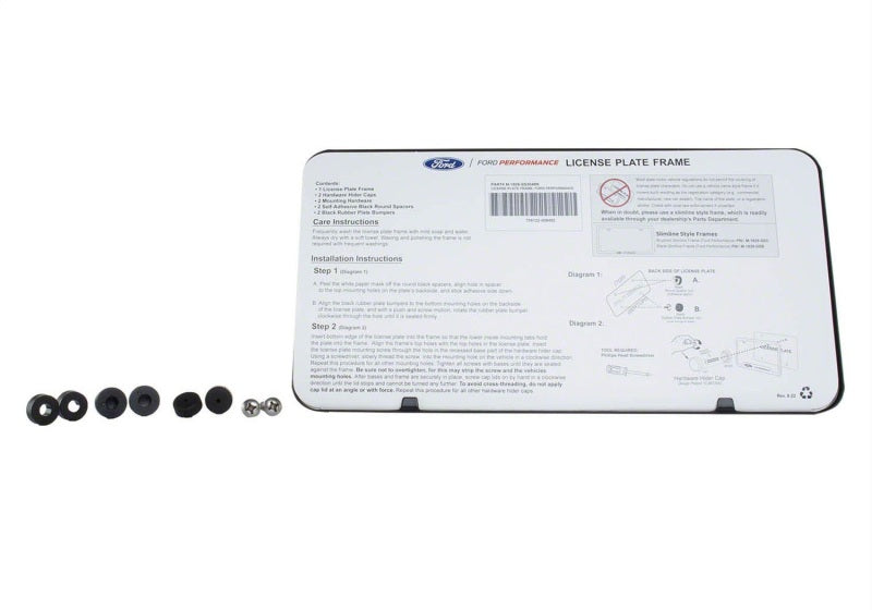 fits Ford Racing M-1828-SS304BK Stainless Steel fits Ford Performance License Plate Frame - Black