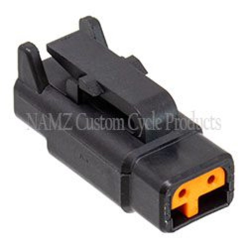 NAMZ MDP-2B Deutsch DTM 2-Position Plug w/2 Stamped Terminals & Wedgelock - Black (HD 741BK)