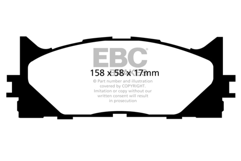 EBC DP21790 13+ fits Lexus ES300h 2.5 Hybrid Greenstuff Front Brake Pads