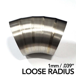 Ticon 141-06350-1303 Industries 2.5in Dia 1.5D Loose Rad 90Deg Bend 1mm/.039in Pre Welded Titanium Pie Cut - 10pk