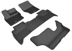 3D MAXpider 2014-2020 fits Jeep Cherokee Kagu 2nd Row Floormats - Black