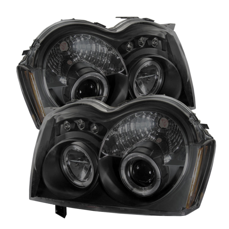 Spyder 5078551 fits Jeep 05-07 Grand Cherokee Projector Headlights LED Halo LED