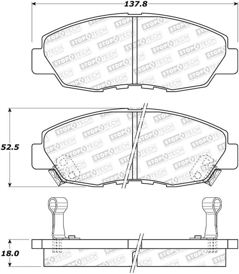 Stoptech 308.0465 Street Brake Pads